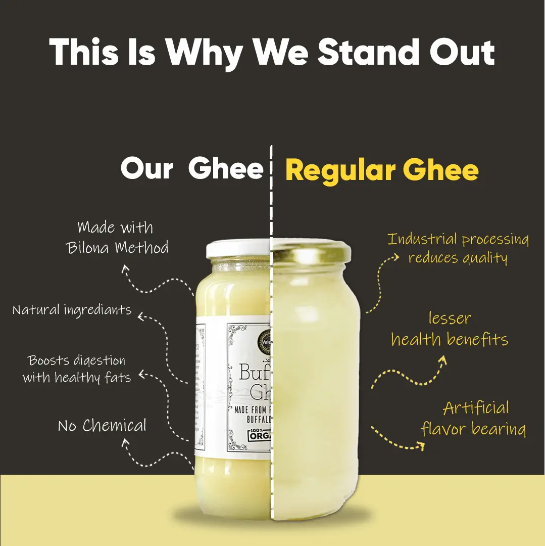 Buffalo Ghee | Traditional Bilona Method | From Grass-Fed Murrah Buffaloes | 100% Purity Guaranteed