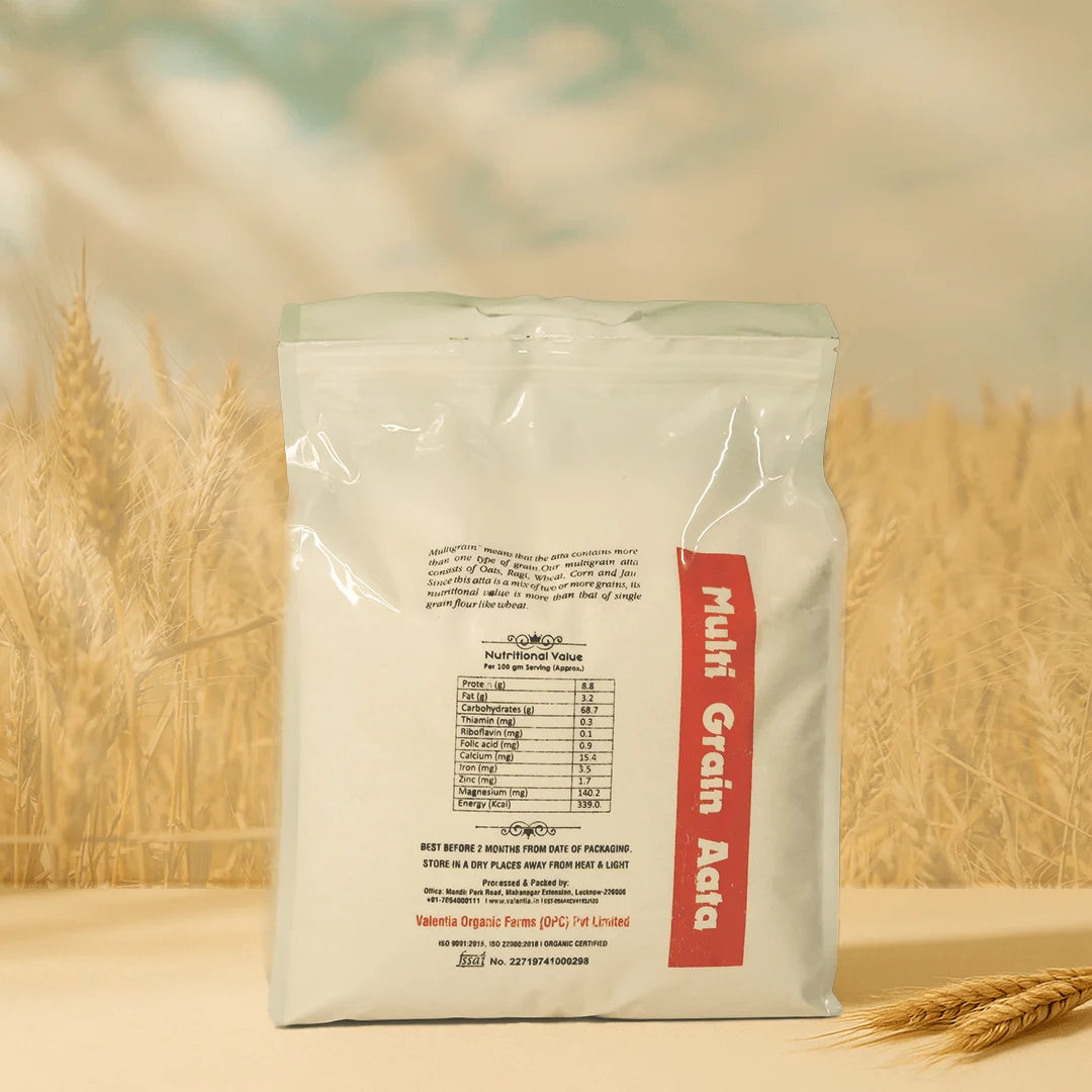 Multi Grain Aata | Blend of Whole Wheat & Millets | High-Fiber | Freshly Ground