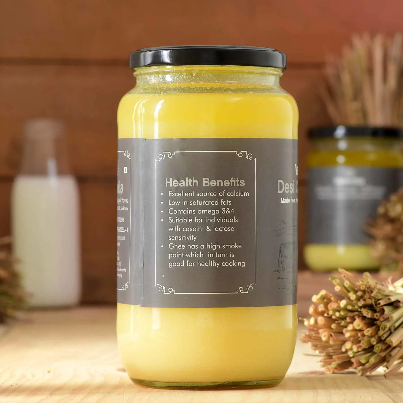 Desi Cow Ghee | Traditional Bilona Method | From Grass-Fed A2 Desi Cows | 100% Purity Guaranteed
