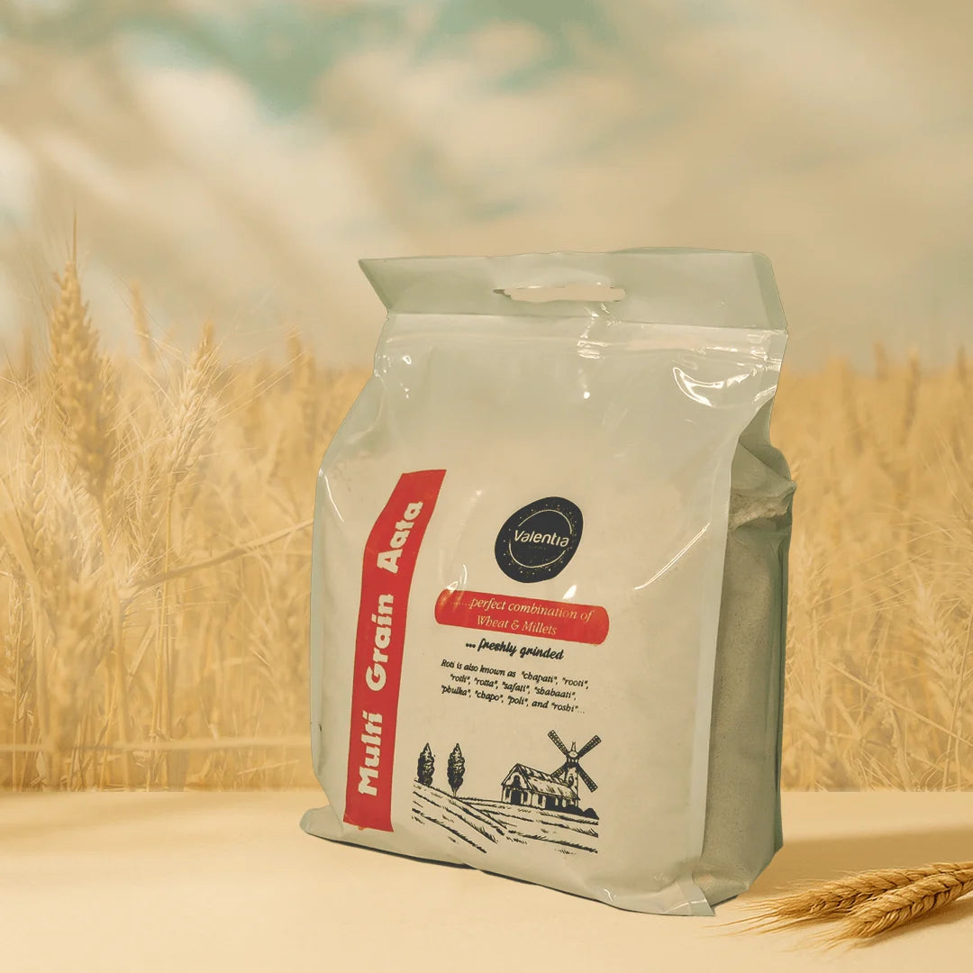 Multi Grain Aata | Blend of Whole Wheat & Millets | High-Fiber | Freshly Ground